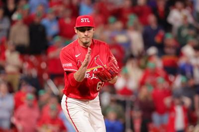 The St. Louis Cardinals vs. the Boston Red Sox at Busch Stadium on Friday, April 10, 2026.