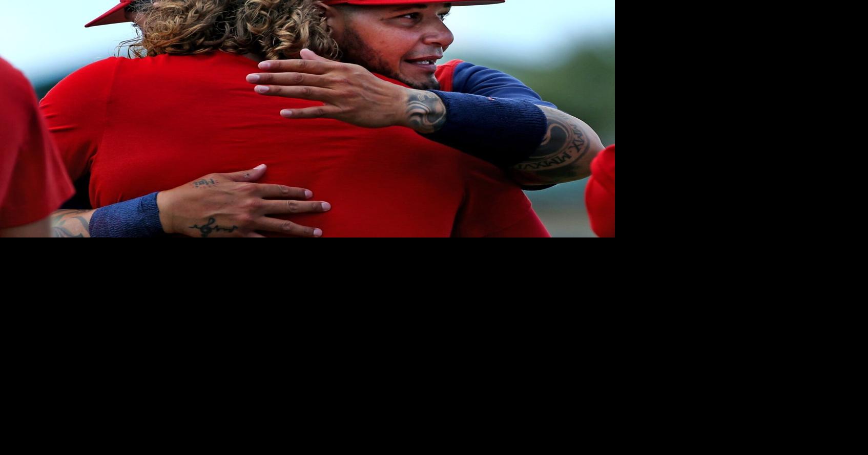 This is a 2022 photo of Juan Yepez of the St. Louis Cardinals baseball  team. This image reflects the St. Louis Cardinals active roster Saturday,  March 19, 2022, in Jupiter Fla., when