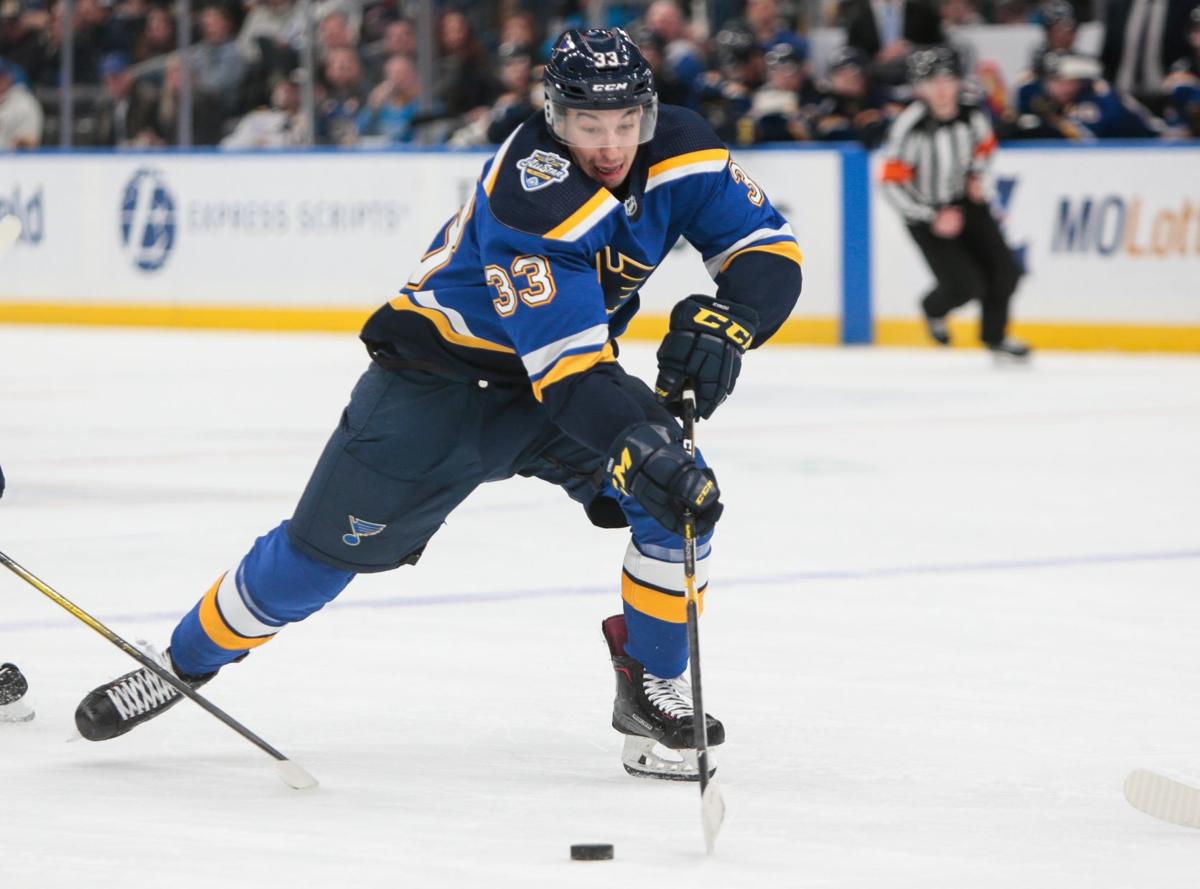 Blues' Thomas out vs. Stars; Neighbours, Alexandrov swap spots in