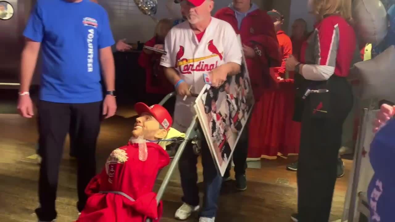 Marty Prather talks about his 3 foot Adam Wainwright bobblehead