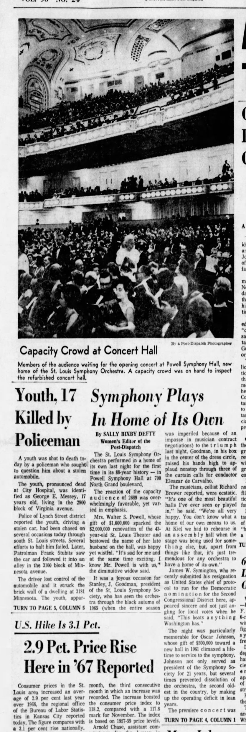Powell Symphony Hall at 50: From movie palace to acoustical gem | Culture Club | 0
