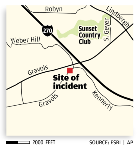 Map: Site of bicycle incident