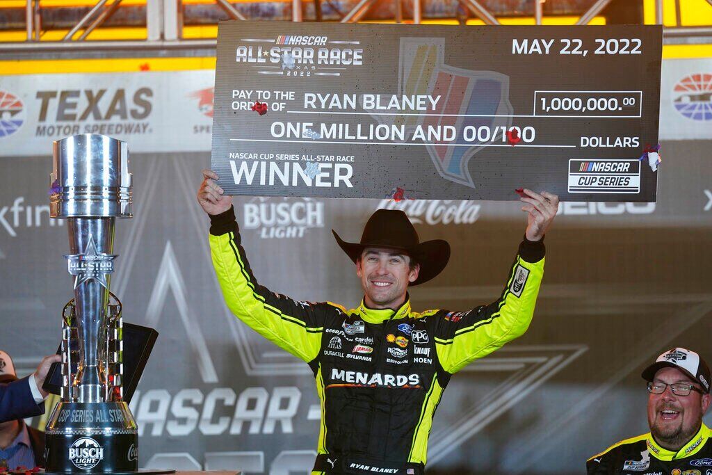 Blaney wins 1M NASCAR AllStar race after caution, net