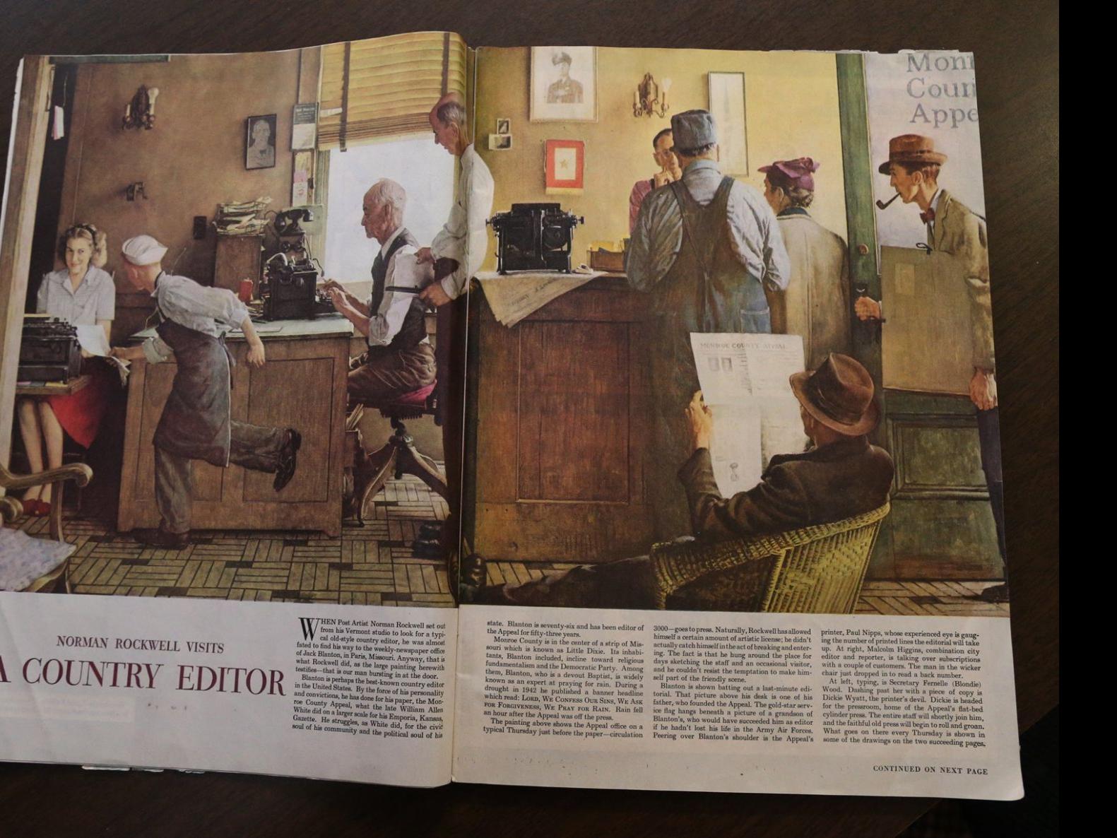 Norman Rockwell S View Of Small Town Missouri Newspaper Brings In