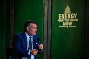 U.S. Sen. Ted Cruz speaks during a conference on Energy Permitting Reform at The Stack at Municipal Light Plant on Sept. 3, 2026