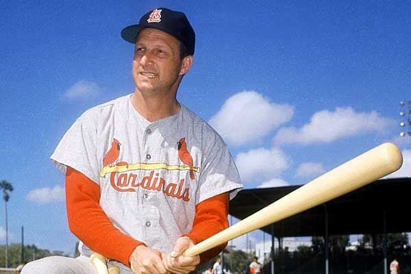 Early 1960's Stan Musial Game Worn & Signed St. Louis Cardinals Cap, Lot  #56064