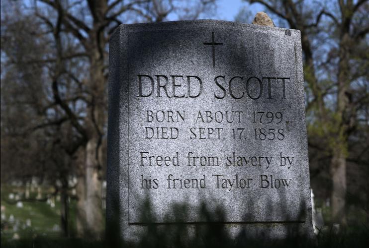 Dred Scott grave marker in 2021