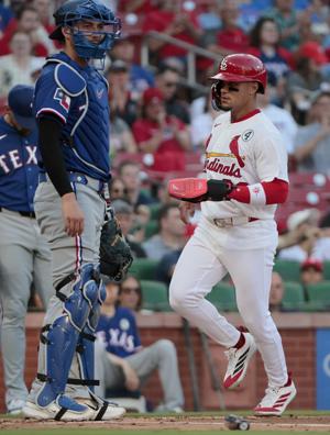 St. Louis Cardinals try to get the bats going against the Texas Rangers