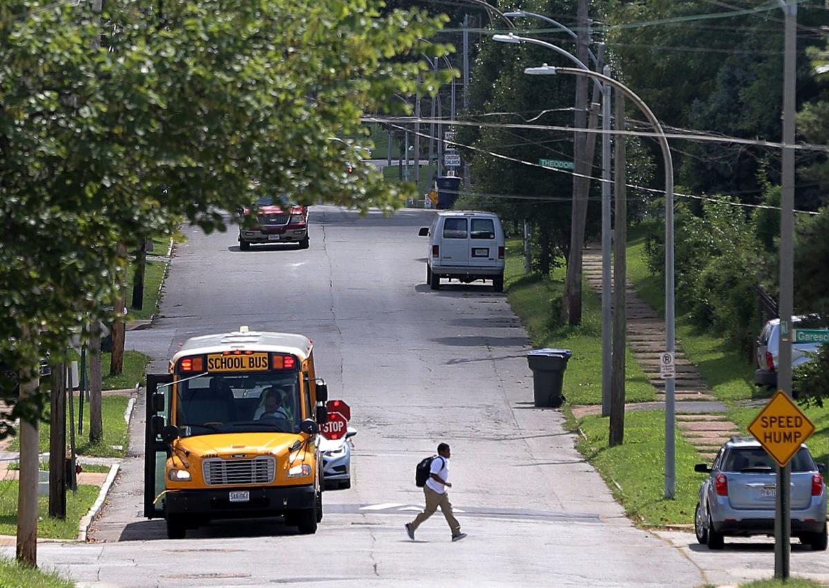 Student leaves school bus in St. Louis