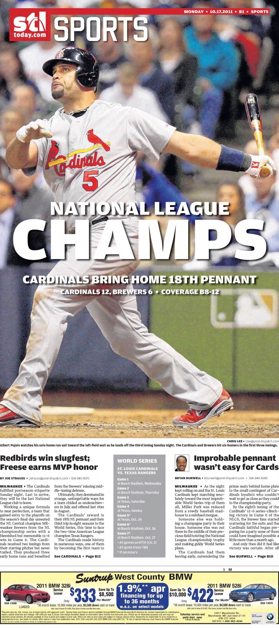 St. Louis Cardinals World Series Celebration 2011 Poster