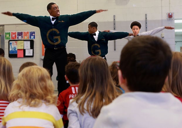 Step team performs at Tillman Elementary