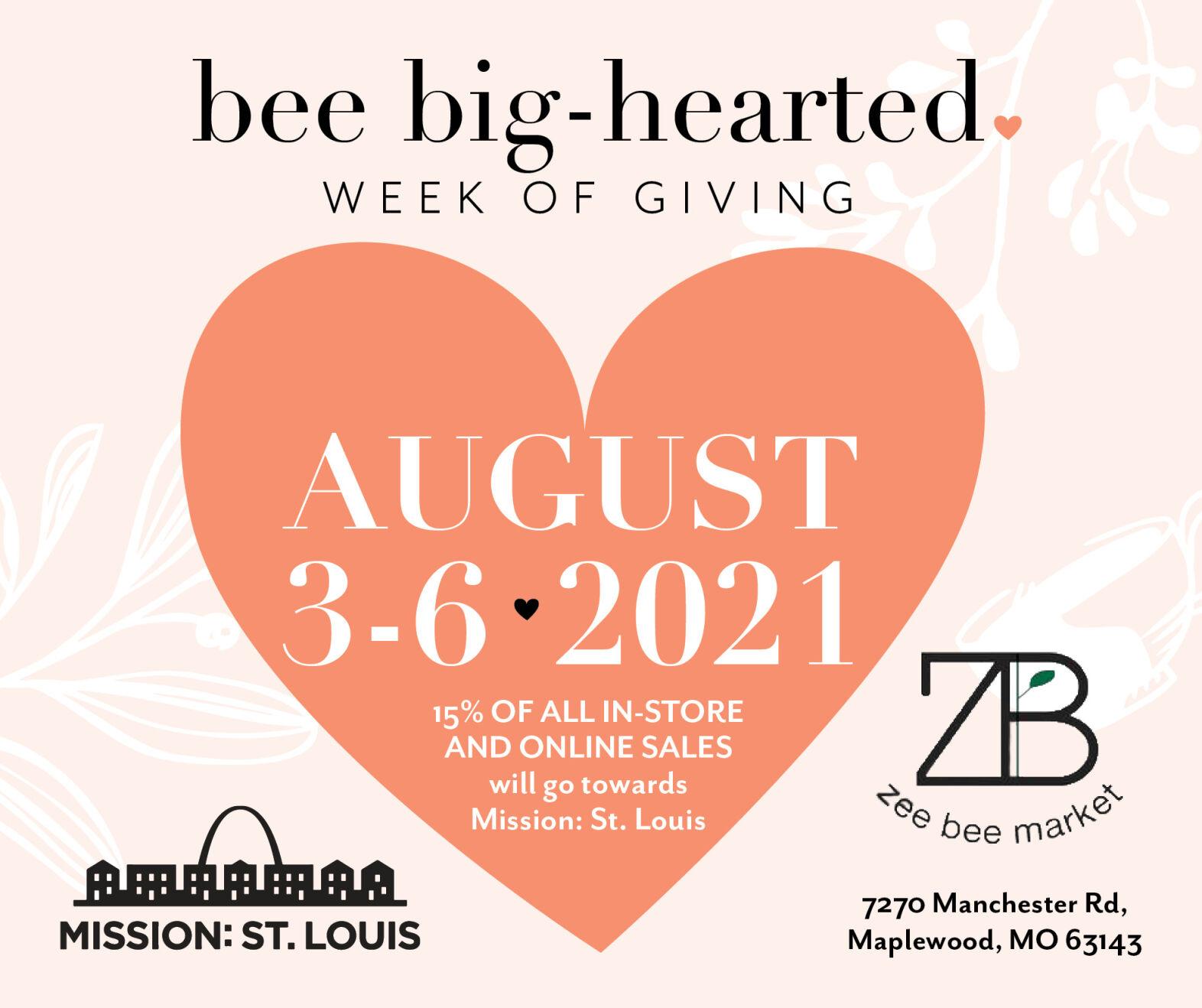 Mission: St. Louis and Zee Bee Market Host Late Summer Fundraiser