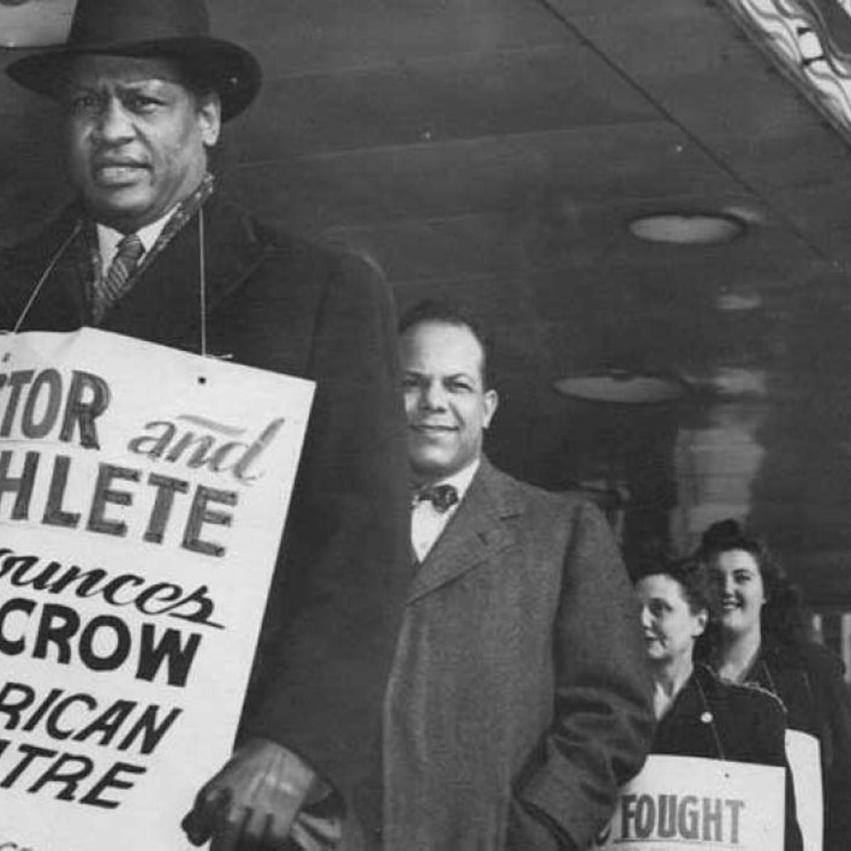 Jan. 25, 1947 • Paul Robeson marches downtown to protest The American Theater's segregated seating | Post-Dispatch Archives | stltoday.com
