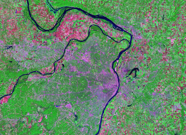 Landsat image of St. Louis