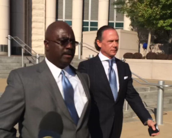 Sylvester Caldwell outside courthouse