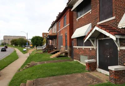 Vacant properties at Kingshighway and Oakland