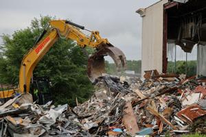 Demolition of the former Heart of St. Charles Banquet Center begins