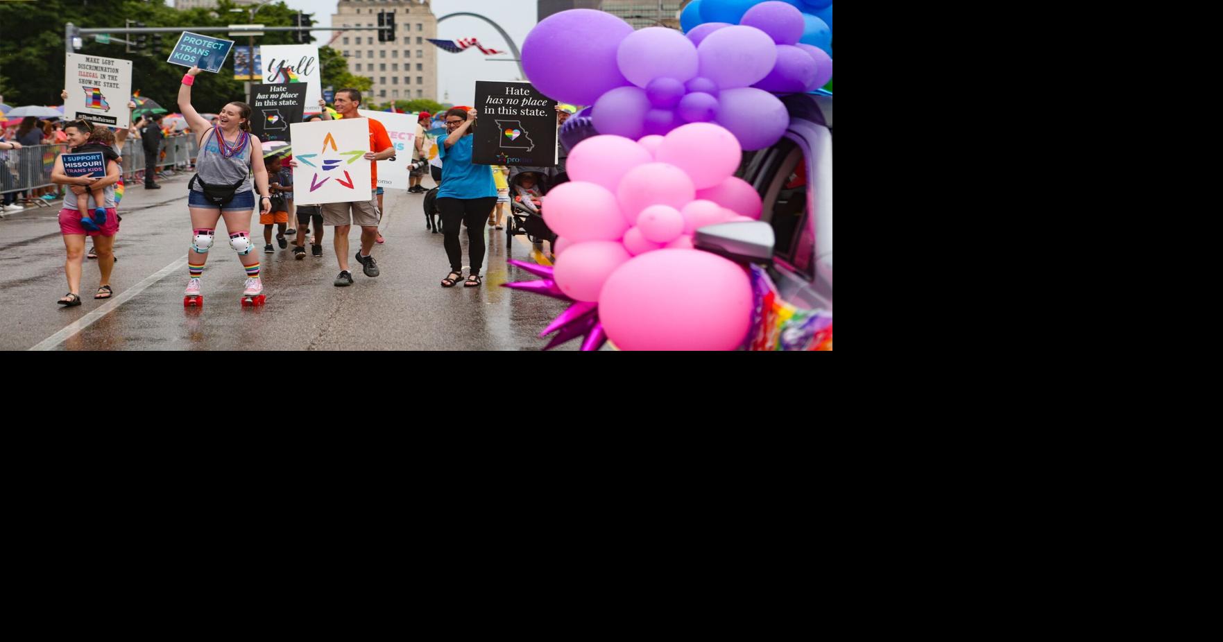 The St. Louis Pride Parade in downtown St. Louis