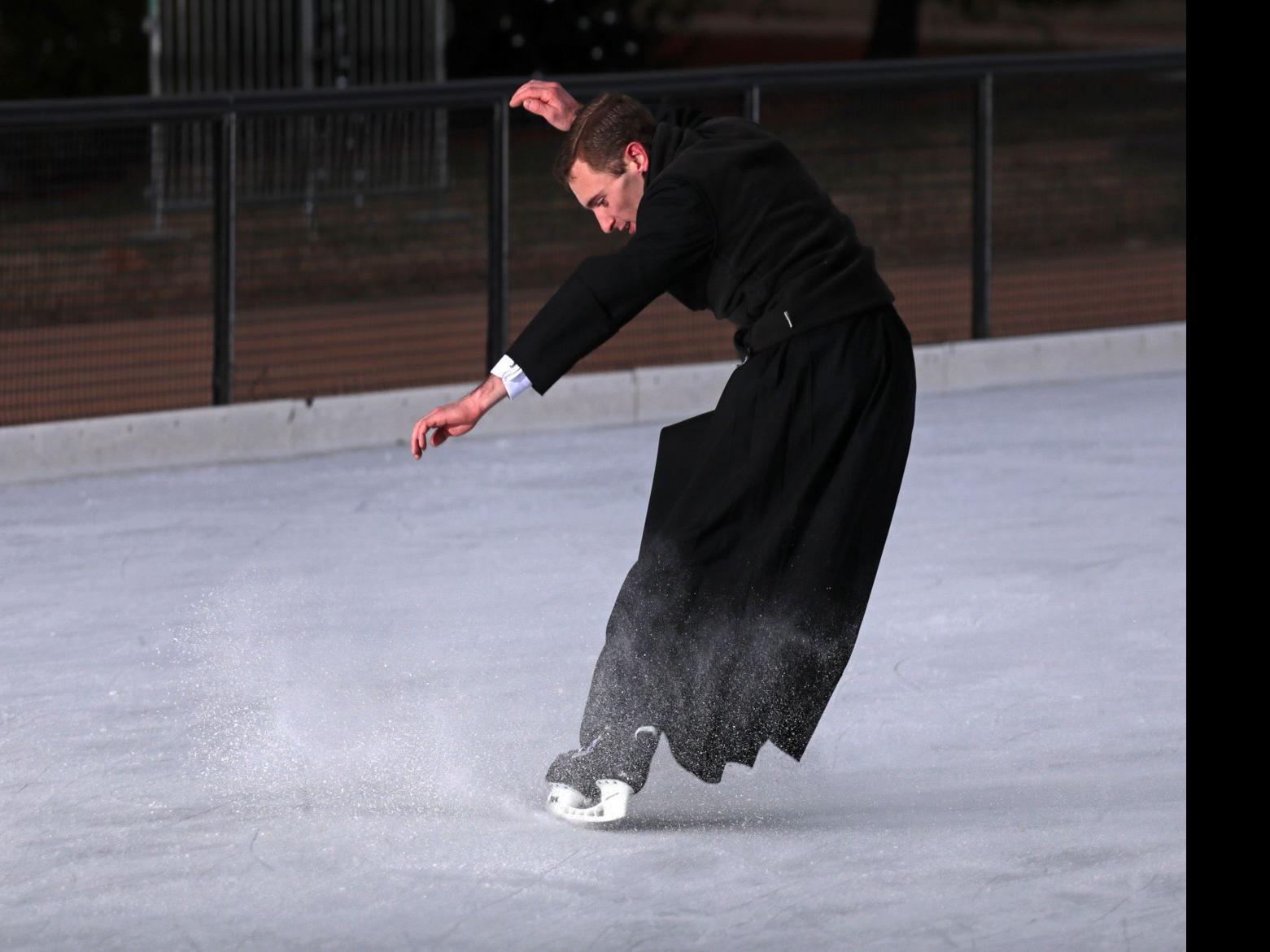 Who Is That Dashing Holy Man Ripping Up The Ice At Steinberg Rink