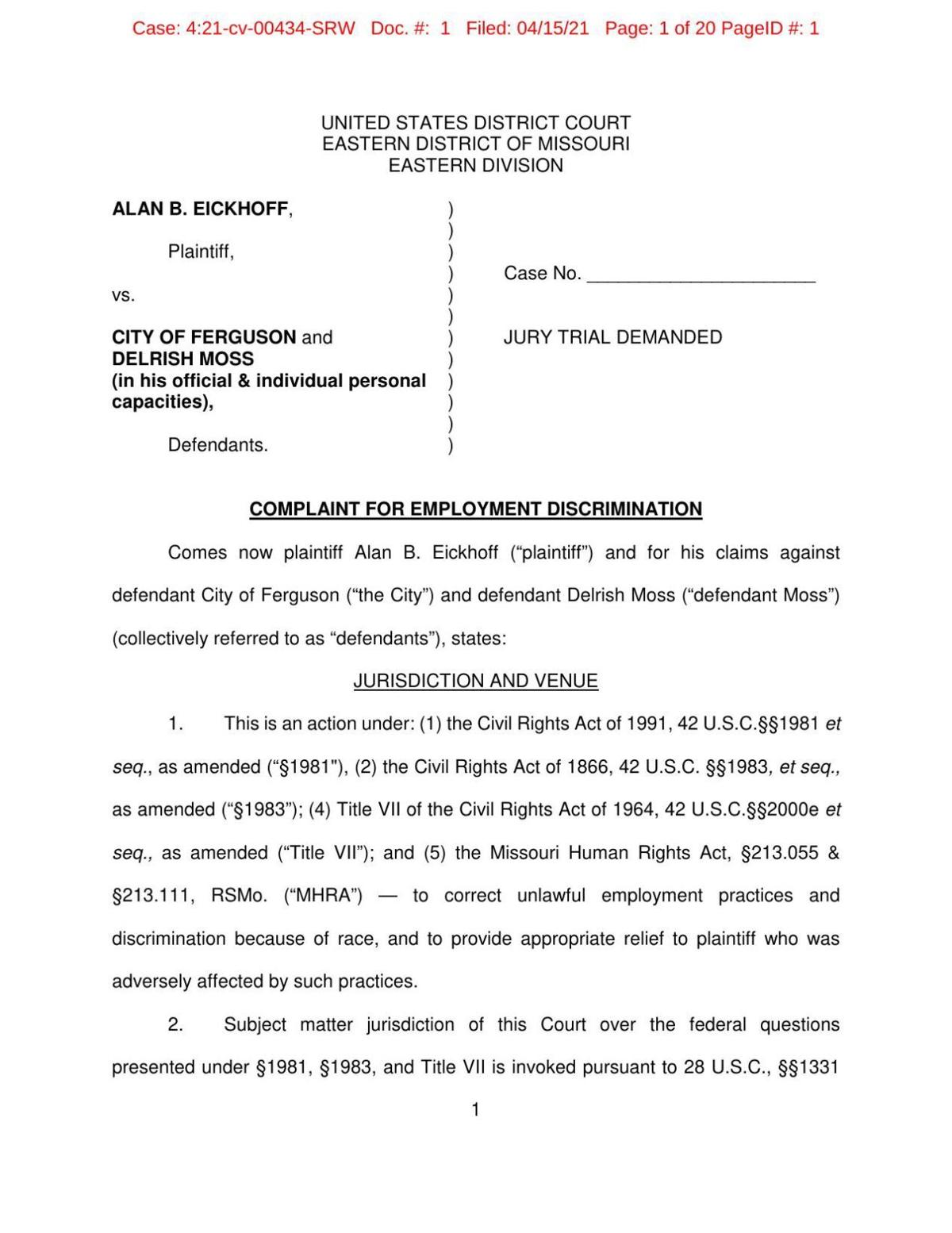 Former Ferguson Police Official S Lawsuit Says He Was Forced Out Due To His Race Law And Order Stltoday Com