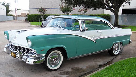 The 1956 Ford Fairlanes always catch The FIN MAN's eye!