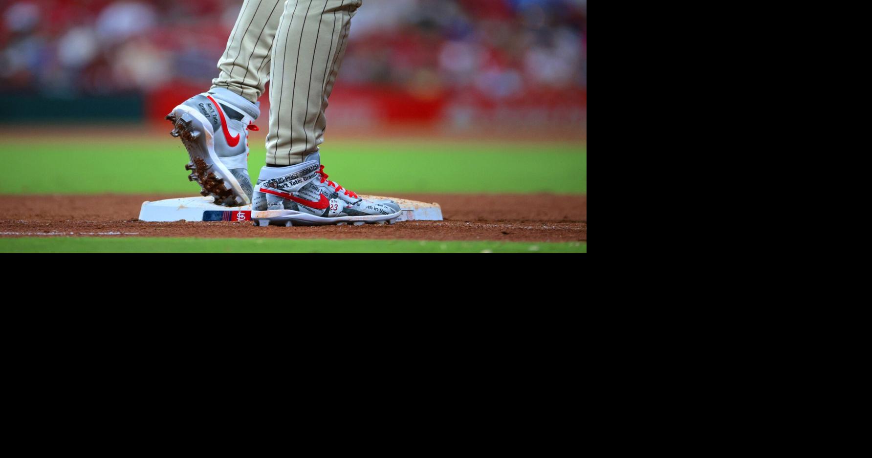 Talkin' Baseball on X: Fernando Tatis Jr. is wearing cleats in St. Louis  that pay tribute to when his dad hit two grand slams in one inning with the  Cardinals (via @MLBLife)