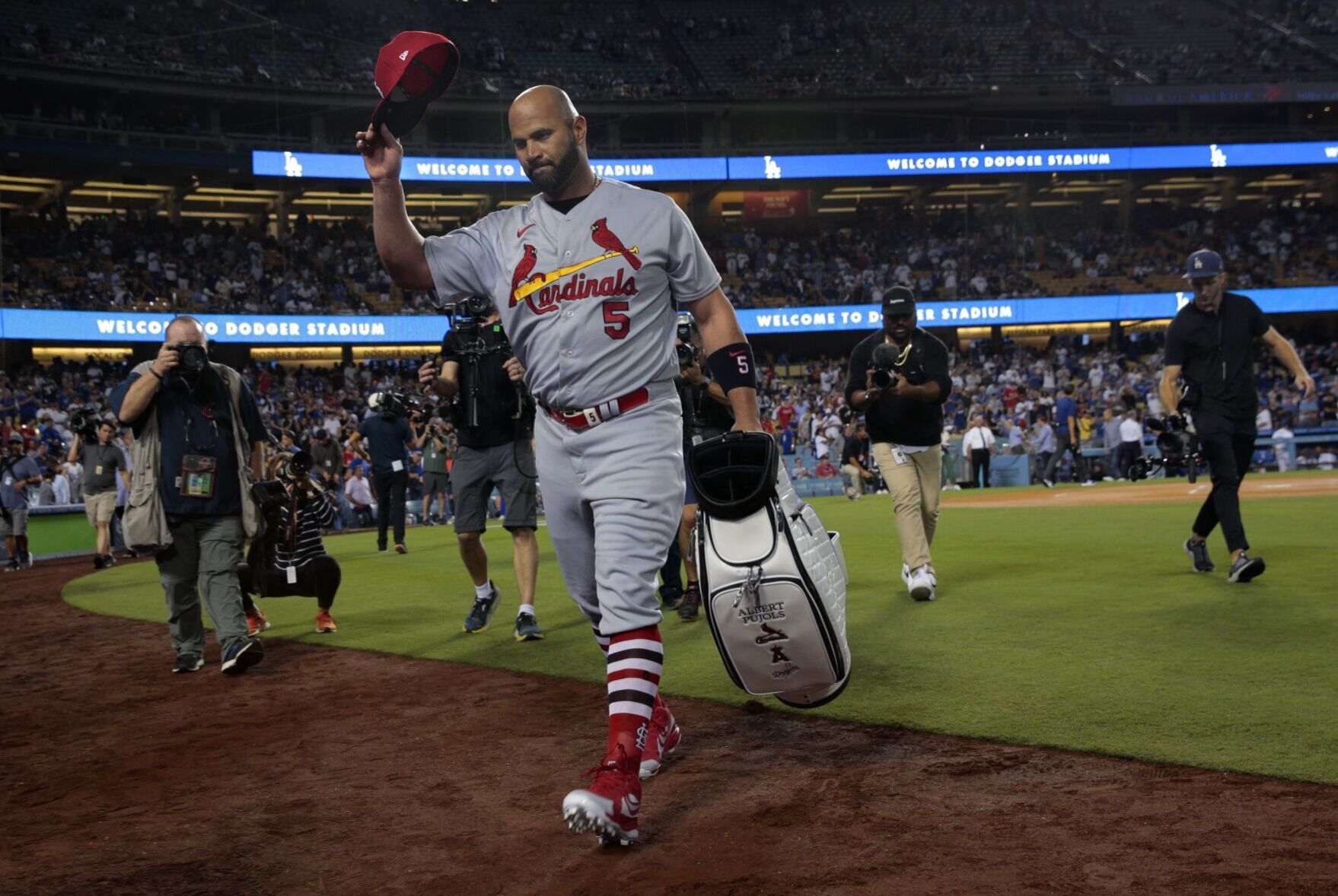 Albert Pujols Caricature #1 Weekender Tote Bag by Bob Smerecki - Fine Art  America