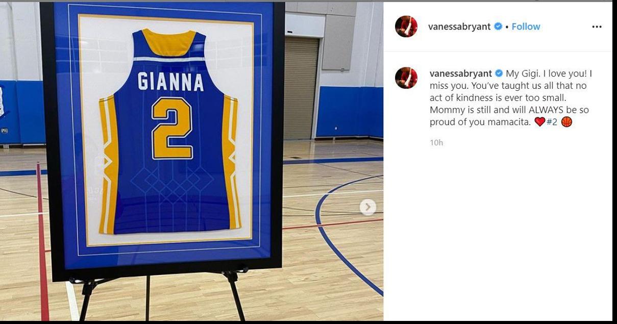 Gianna Bryant's jersey retired at California's Harbor Day School