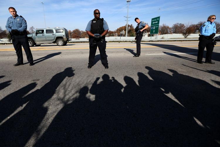 Ferguson protests at the Brentwood Promenade