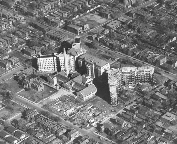 Aerial view of Homer G. Phillips Hospital, 1935