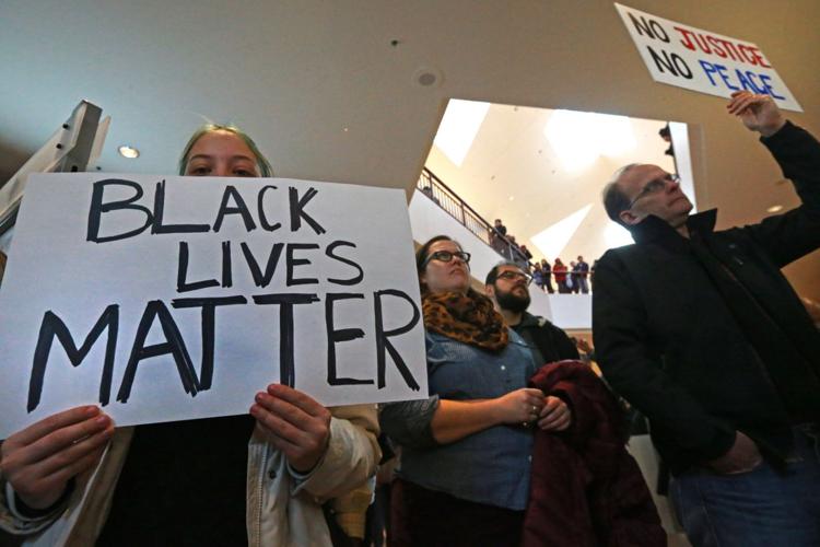 Protesters occupy the St. Louis Galleria mall