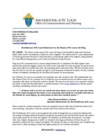 Read the archdiocese's statement on the statue of St. Louis