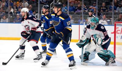 Blues host Blue Jackets in exhibition contest