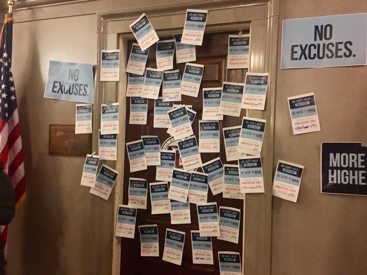 Sen. Doug Libla's office door