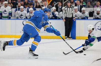 51 Blues fall 4-3 to the Vancouver Canucks in shootout