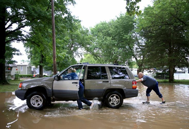 Streets still underwater in some Metro East neighborhoods. Residents