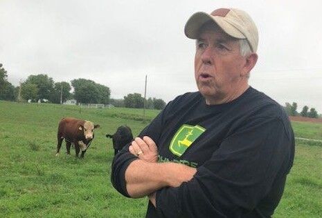 Gov. Mike Parson at his cattle farm near Bolivar