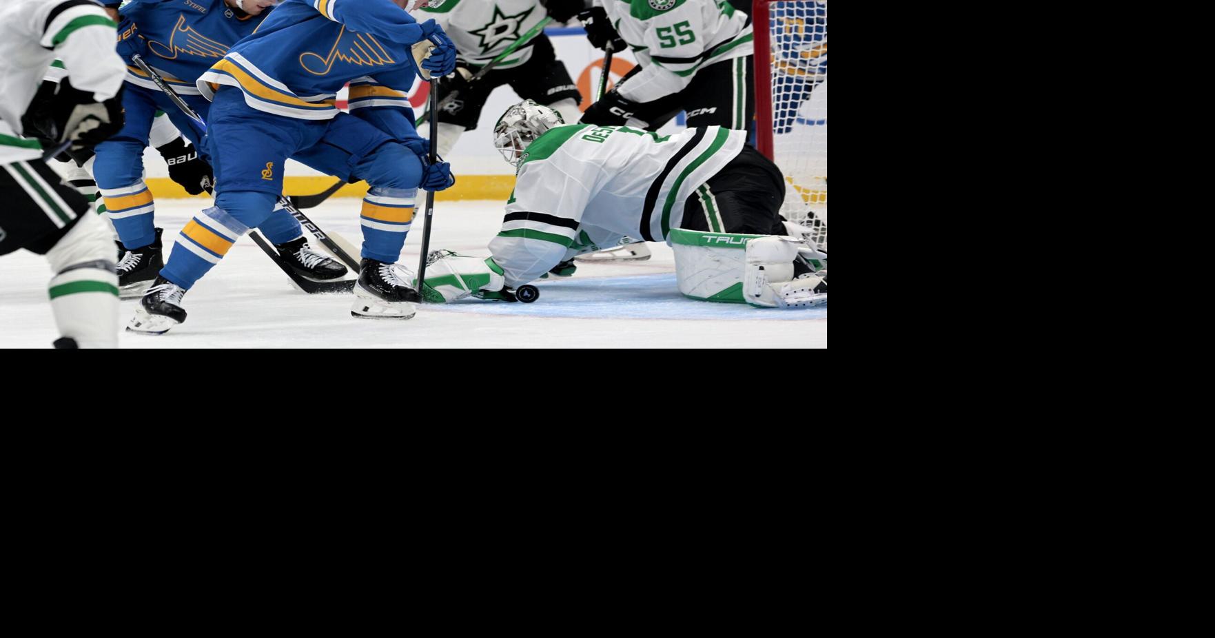 Blues remain winless in preseason with 5-3 loss to Stars