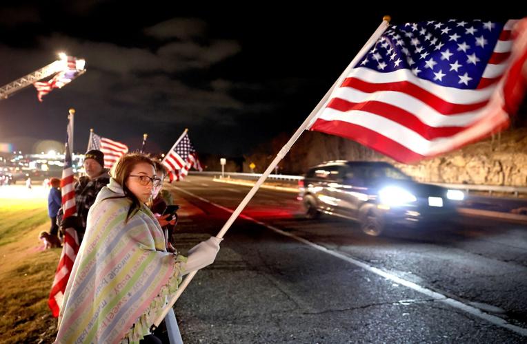 Hermann police officer Adam Sullentrup returns home