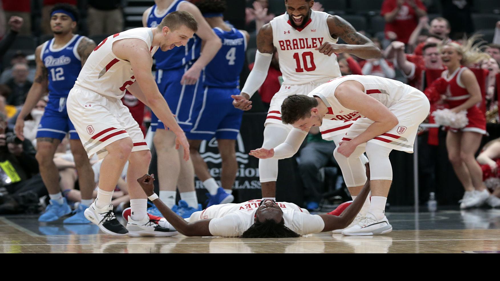 Arch Madness Photos Bradley Beats Drake 76 66 To Advance To Mvc
