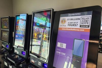 Treasurer advertising on a Torch Electronics machine