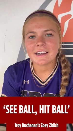 'See ball, hit ball': Troy Buchanan softball player Zoey Zidich says