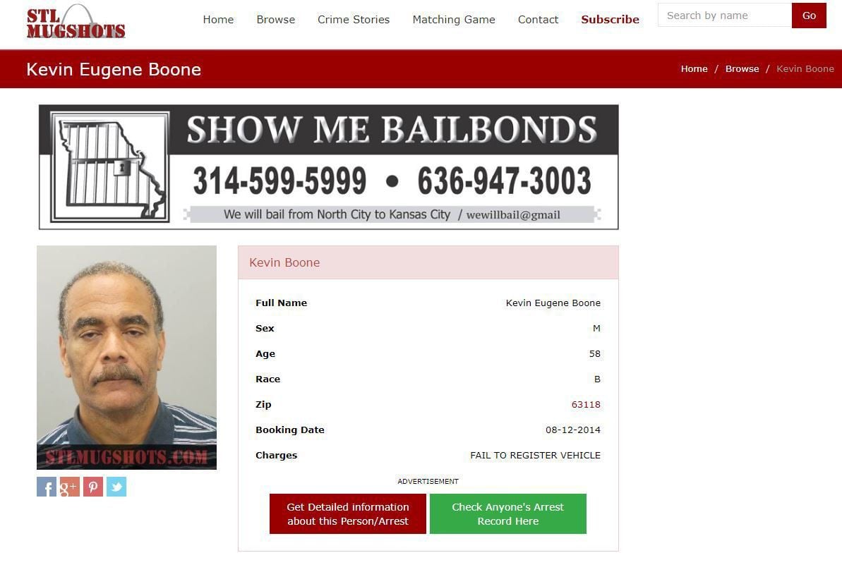 St. Louis mugshot website breaking law by seeking money to remove