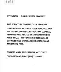 ‘Attention! This is private property’