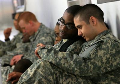 Ft. Leonard Wood soldiers storm Lambert to get home for holidays