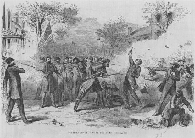 Union troops and pro-Southern rioters