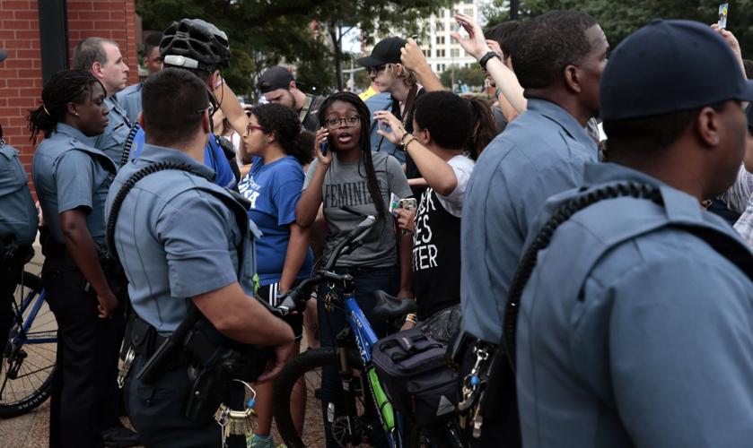 SLU students blocked from campus during protest