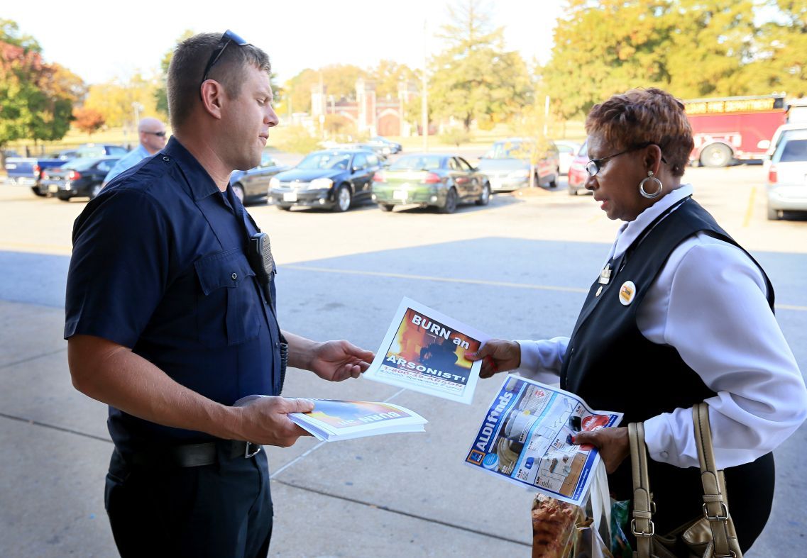 Firefighters canvass to catch church arsonist