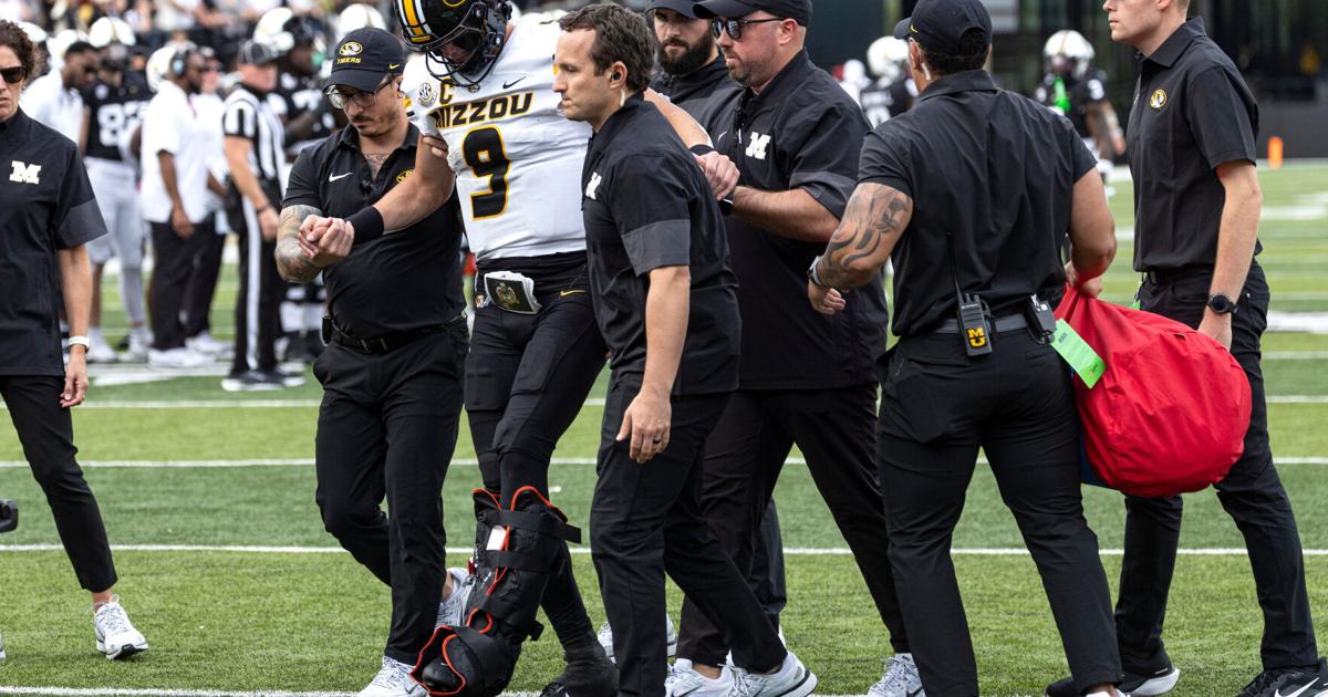 Mizzou quarterback Beau Pribula tears ankle ligaments, unlikely to return ...