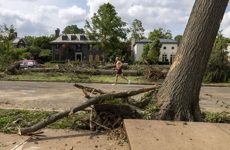 Tornado damage in Clayton
